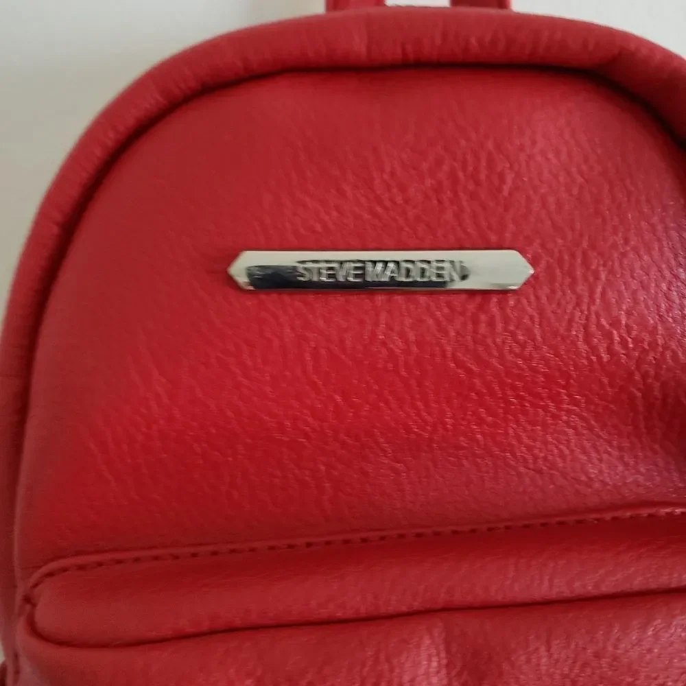 Steve Madden Red Mini Backpack  - Picture 4 of 7